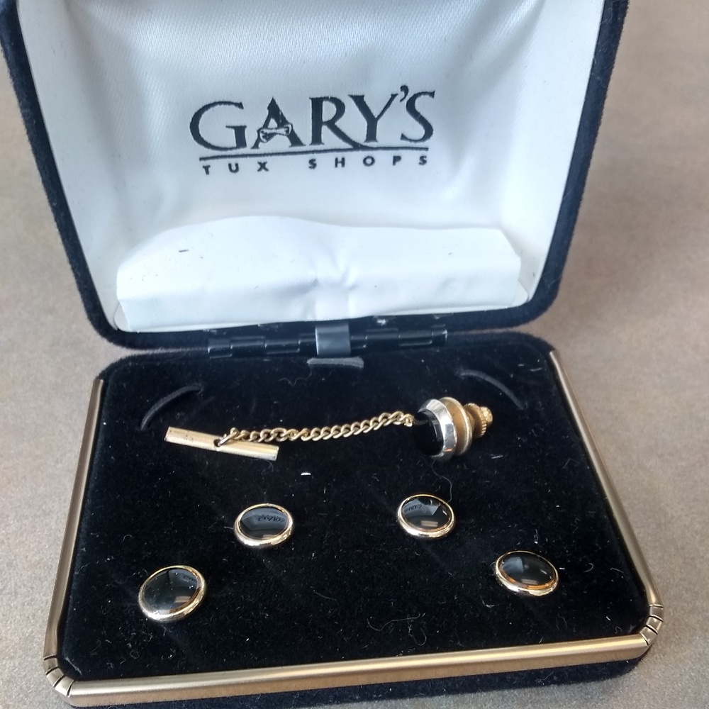 Swank cufflinks and tie tack